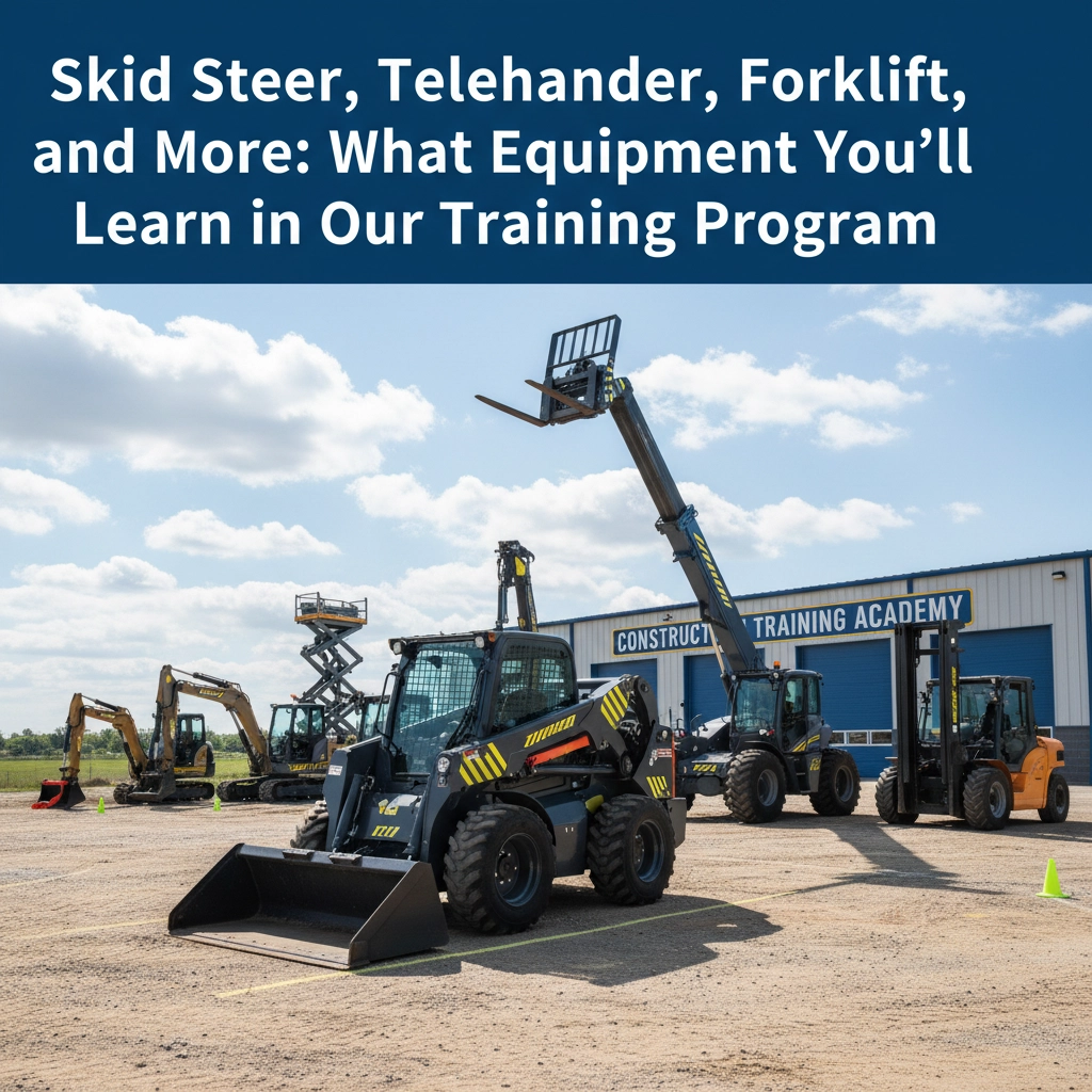 Skid Steer, Telehandler, Forklift, and More: What Equipment You’ll Learn in Our Training Program
